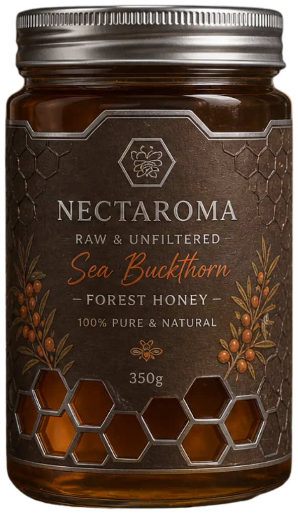 A sample jar from our private label range — Nectaroma Sea Buckthorn.